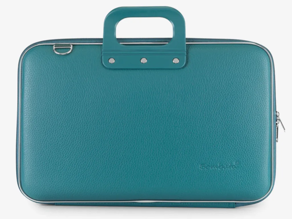 Torba BOMBATA CLASSIC VINIL LAPTOP BRIEFCASE (15") Teal Blue Slika 1